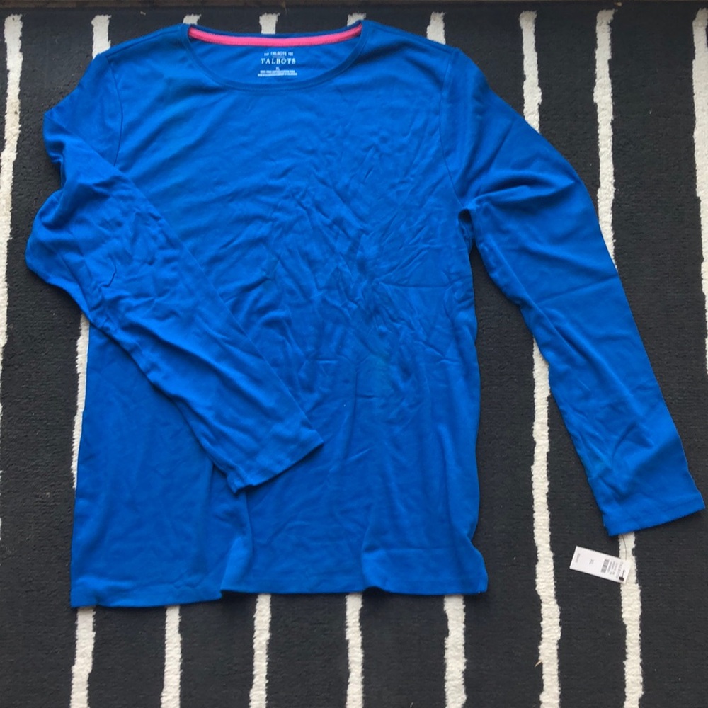 Talbots XL NWT Blue Long Sleeve Shirt